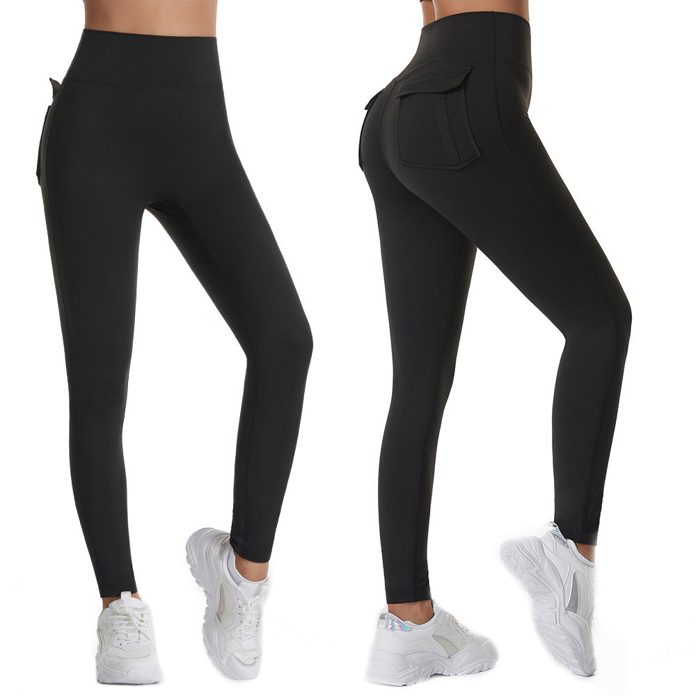 High Waist Double Pockets Active Pants