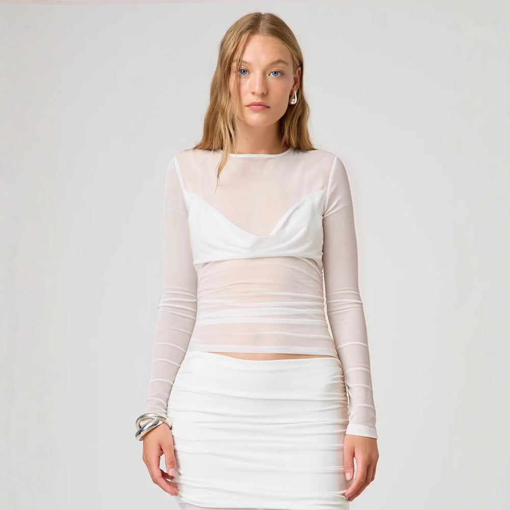 Long Sleeved Sheer Top