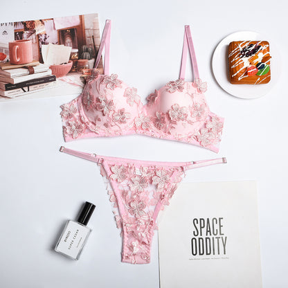 Sexy Floral Embroidery Bra & Panties Sets