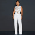Sleeveless Rhinestone Jumpsuit
