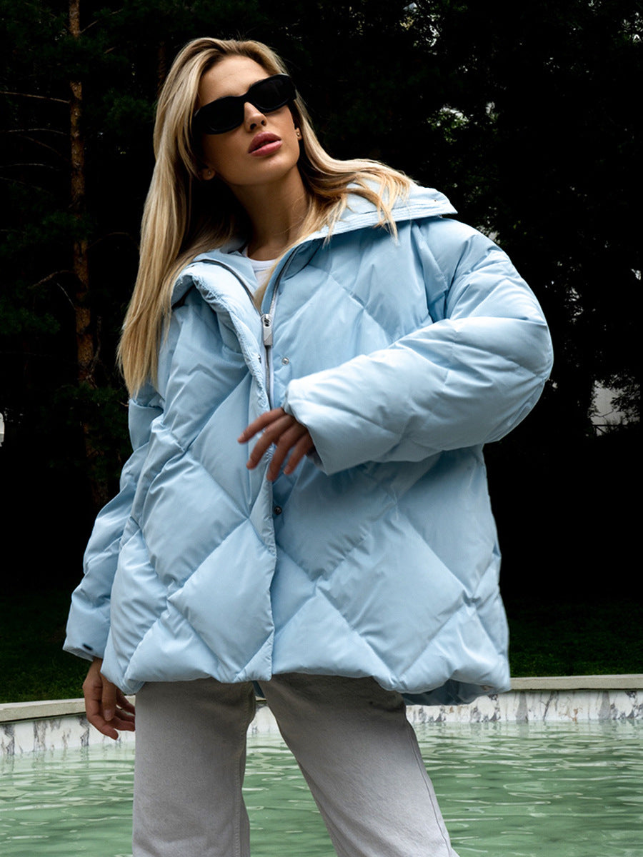 Rhombus Cotton Padded Jacket