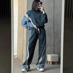 Côte Contrast Stripe Sweat Set