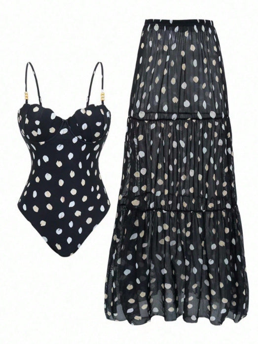 Two Piece Polka Dot Beachwear