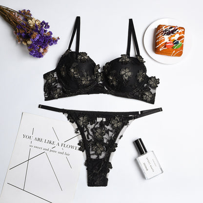 Sexy Floral Embroidery Bra & Panties Sets