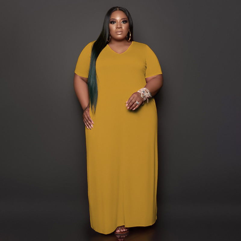 Curve Summer Casual Loose Long Women Dress