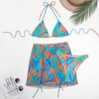 Tie Dyed Printed Bikini Swimsuit