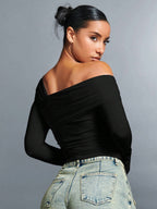 Unique Design Square Collar Short Top
