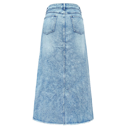 Minimalist A line Retro Denim Skirt