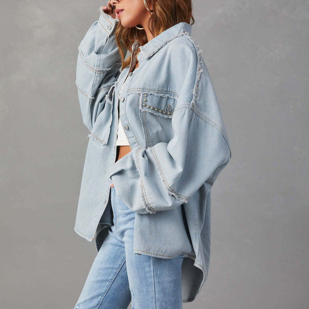 Street Rivet Wash Denim Jacket