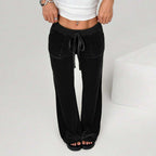 Drawstring Slimming Wide Leg Sweatpants