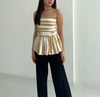 Tube Top Bud Striped Top