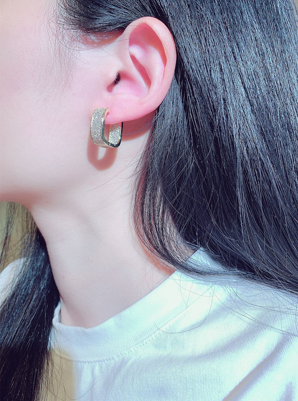 Micro-encrusted Zircon Earrings