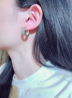 Micro-encrusted Zircon Earrings