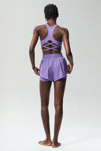 Cutout Tie Sports Bra & Shorts Set