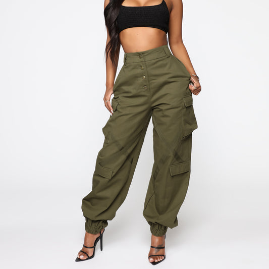 Casual Straight Cargo Pants