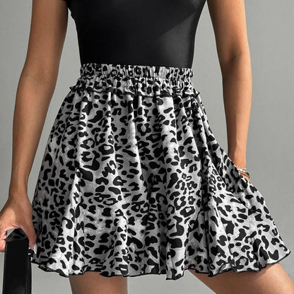 Leopard Print Slimming Skirt