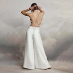 Sleeveless Sheath Backless Jumpsuit
