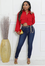 Cropped Button Shirt