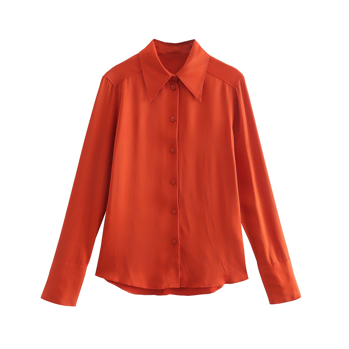 Loose Silk Satin Shirt