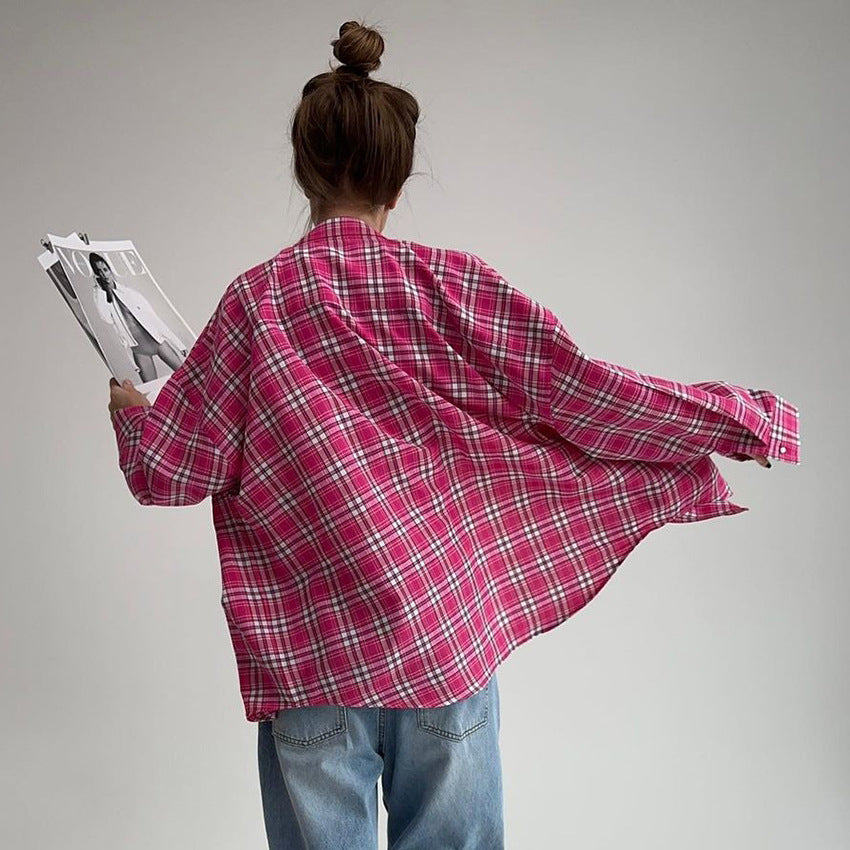 Casual Plaid Collared Shirt