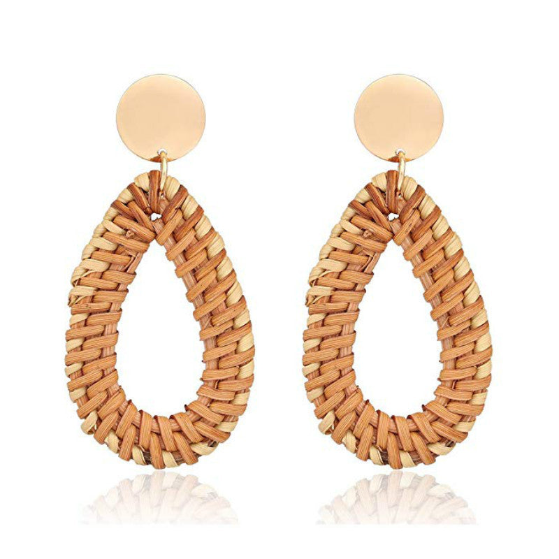 Geometric Vines Hand-woven Earrings