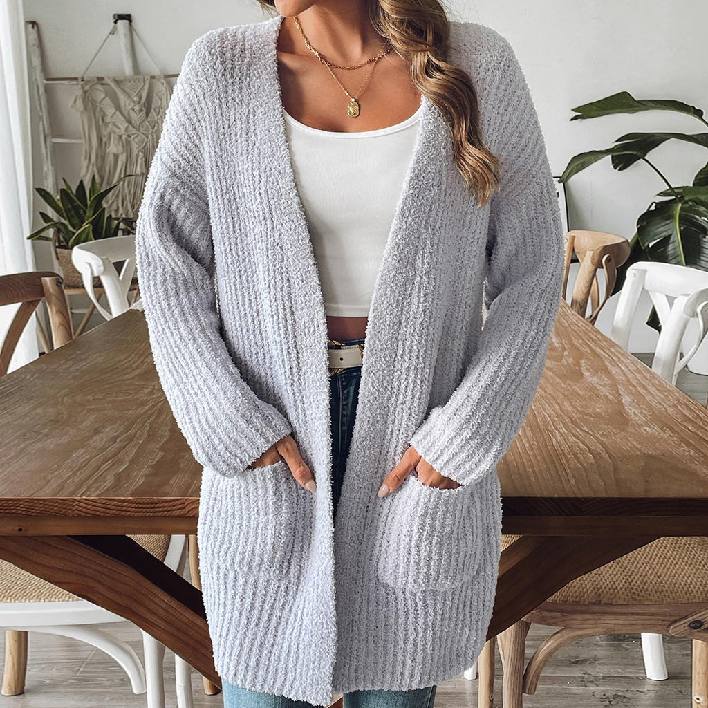 Double Pocket Casual Sweater Coat