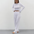 Long Sleeved Knitted Pajamas Set