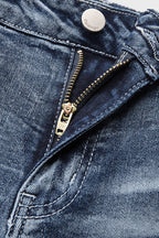 Ladies Vintage Embroidered Pocket Low Waist Jeans