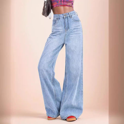 Draping Wide Leg Jeans pants