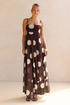 Summer Sheer Polka Dot Print Cami Dress