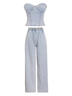 Corset Denim Suit