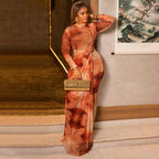 Asymmetric Lace Bodycon Maxi Dress