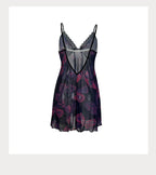 Deep Plunge Backless Lace Nightdress
