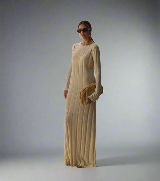 Long Knitted Sweater Maxi Dress