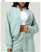 Luxe Chevron Zip Jacket