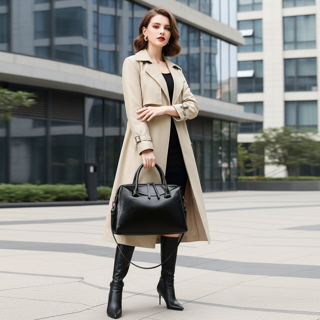 Retro Office Soft Leather Shoulder Messenger Bag