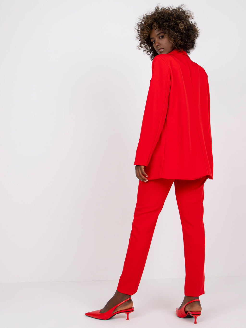 Casual Red Business Blazer