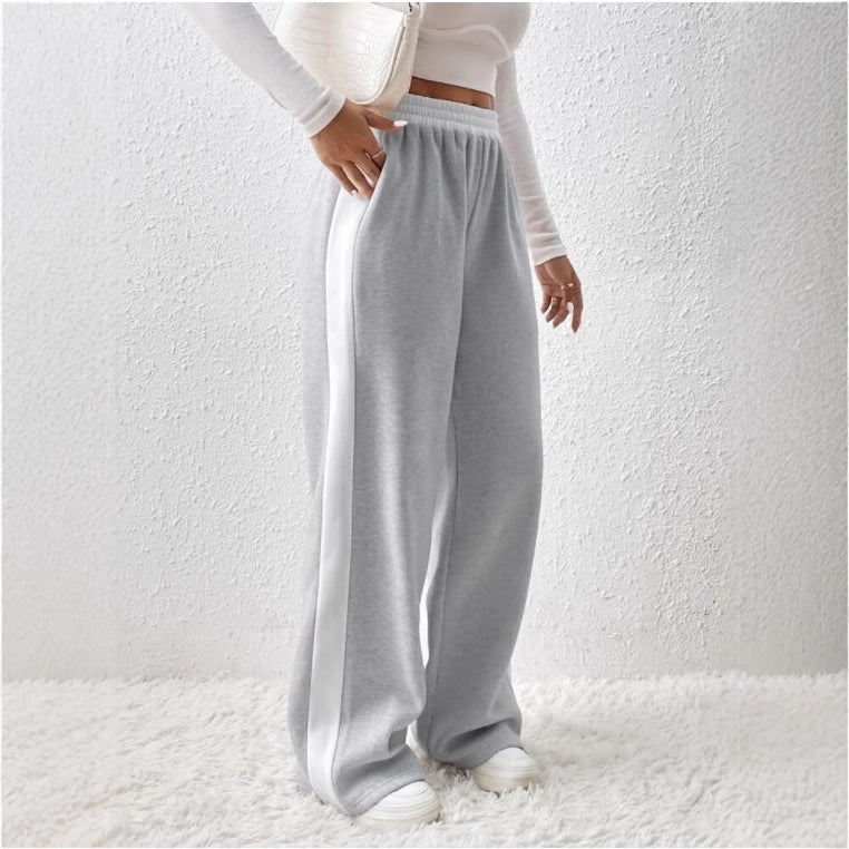 Drawstring Patchwork Sweatpants