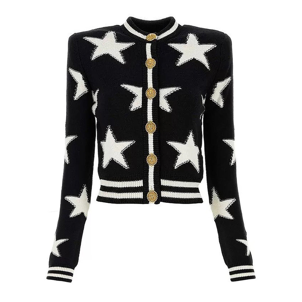 Star Knitted Cardigan Top