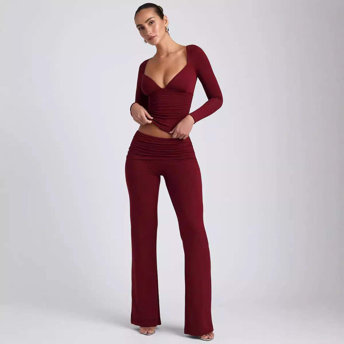 Leisure Wide Leg Loungewear Suit