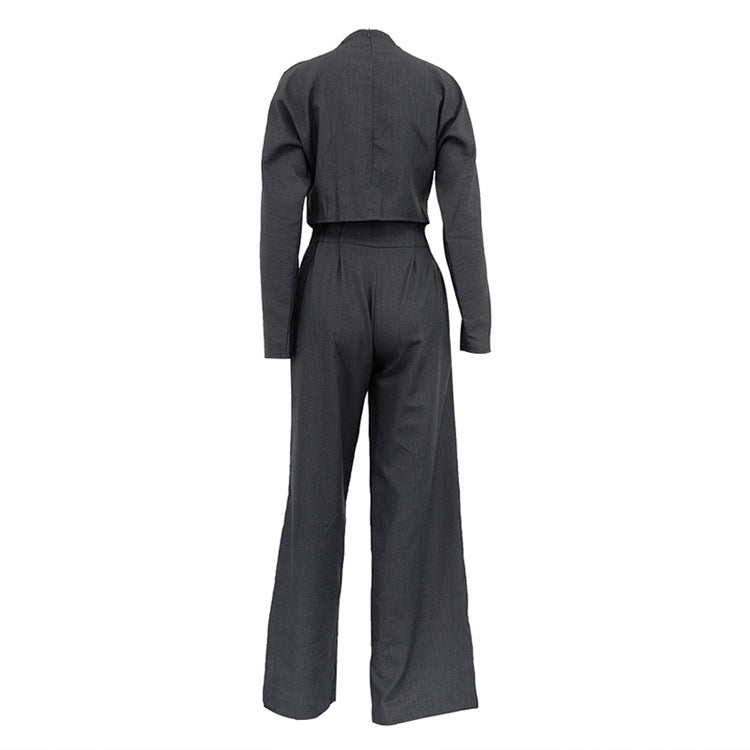 Two Piece Turtleneck Cross Pants  Sets