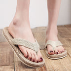 Straw Hemp Bottom Beach Sandals