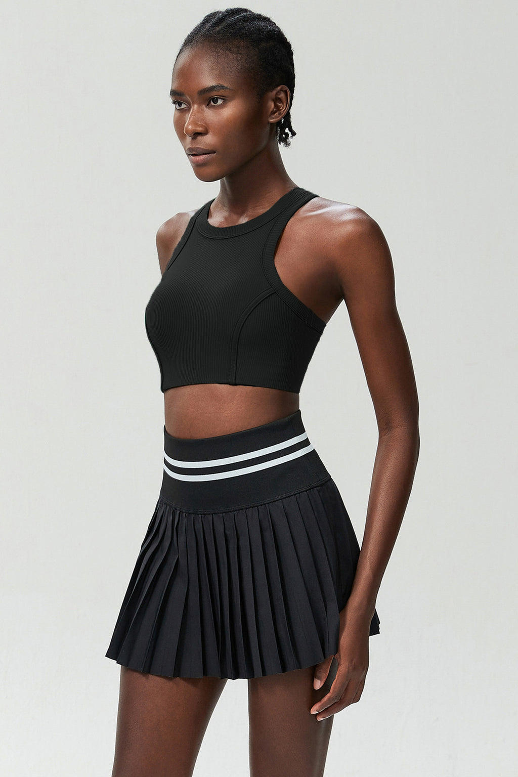 Sports Fitness Yoga Wear Women Anti Exposure Quick Drying Two Piece Set Badminton Tennis Clothing
