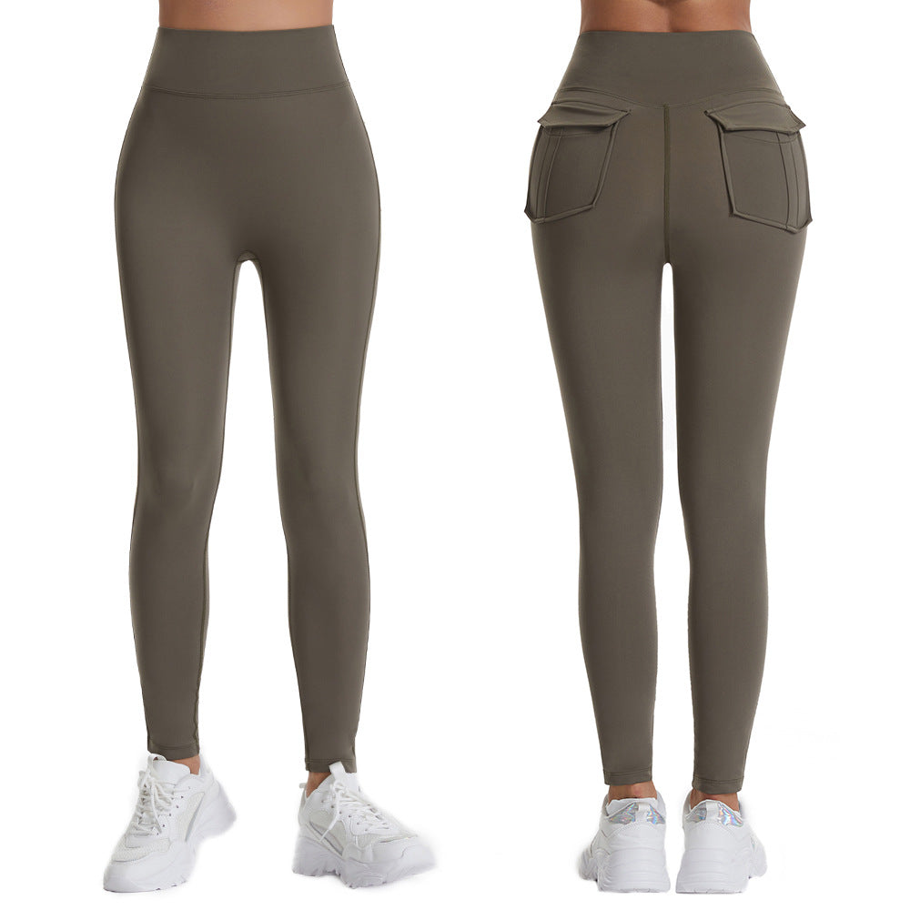 High Waist Double Pockets Active Pants