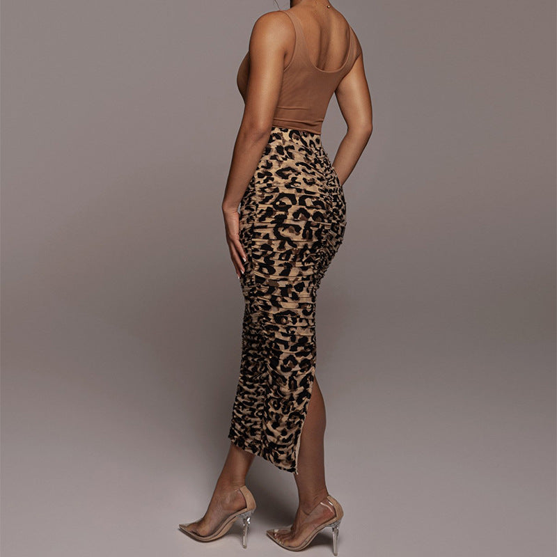 Leopard-Print Skirt