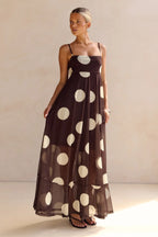 Summer Sheer Polka Dot Print Cami Dress
