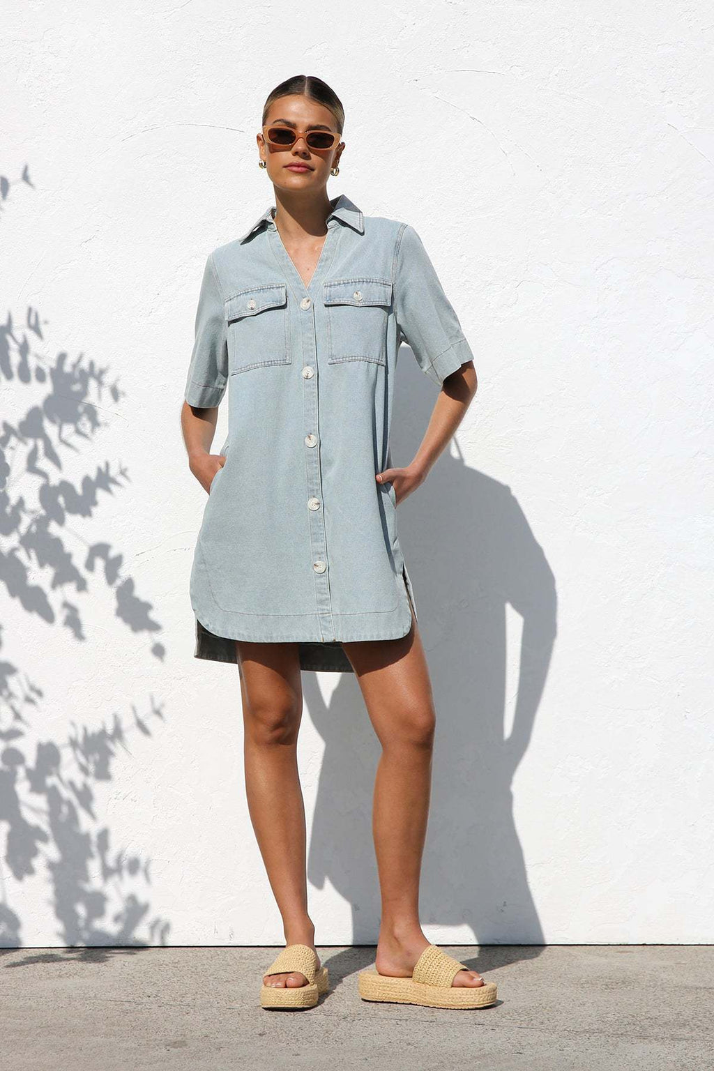 Short T-Shirt Denim Dress