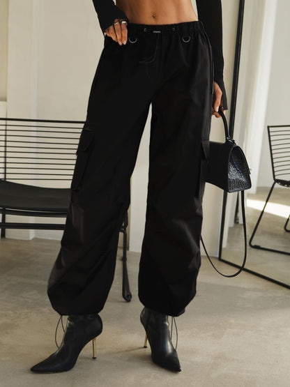 Casual Wide Leg Cargo Pants