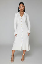 Single Breasted Knitted Dress