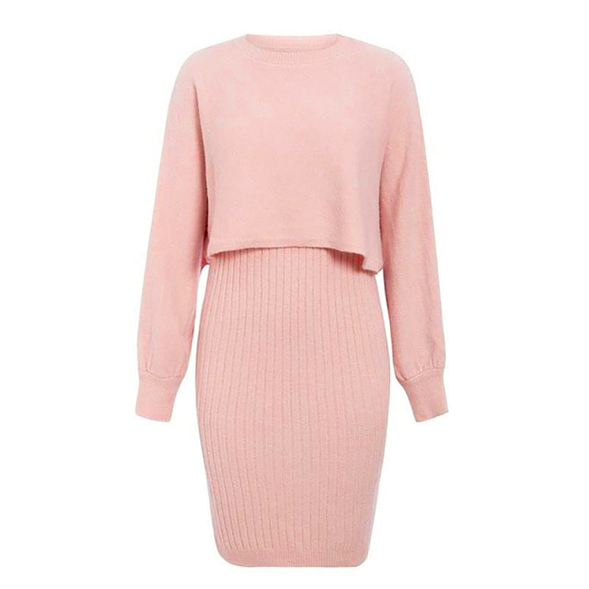 Two Piece Knitted Dress Set